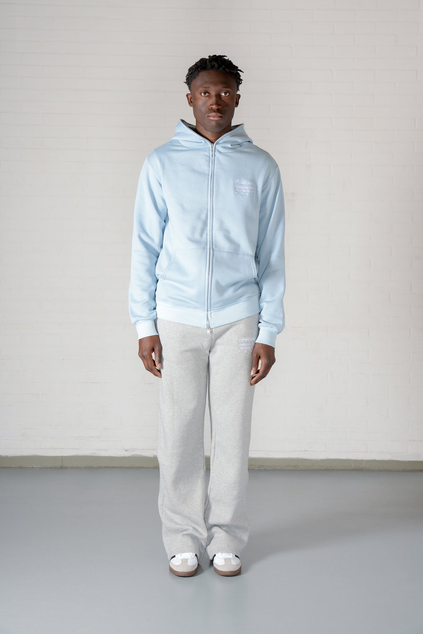 Hoody Zip RWGF Sky Blue/White