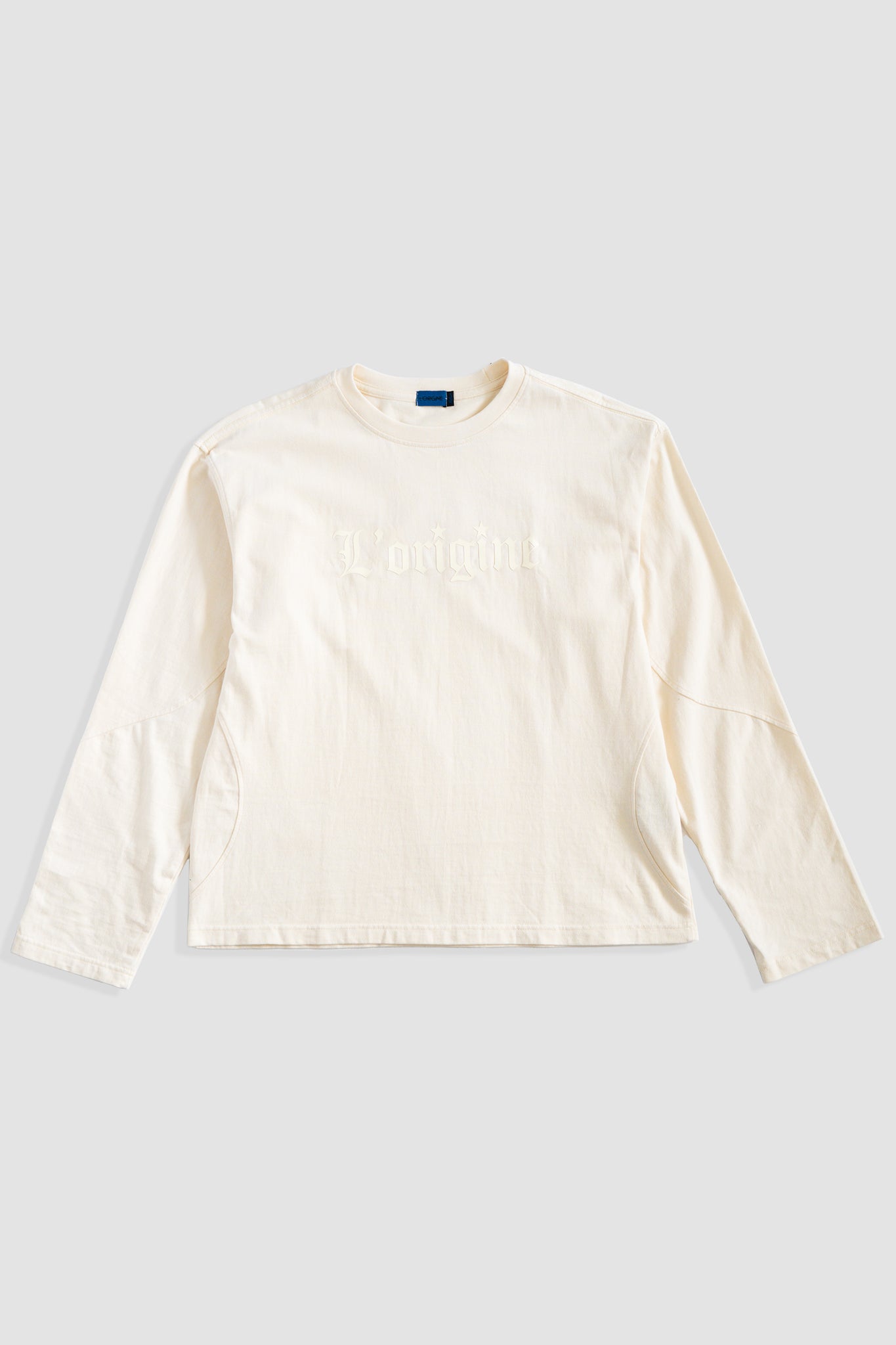 Ray LS Old Script Washed Vanilla