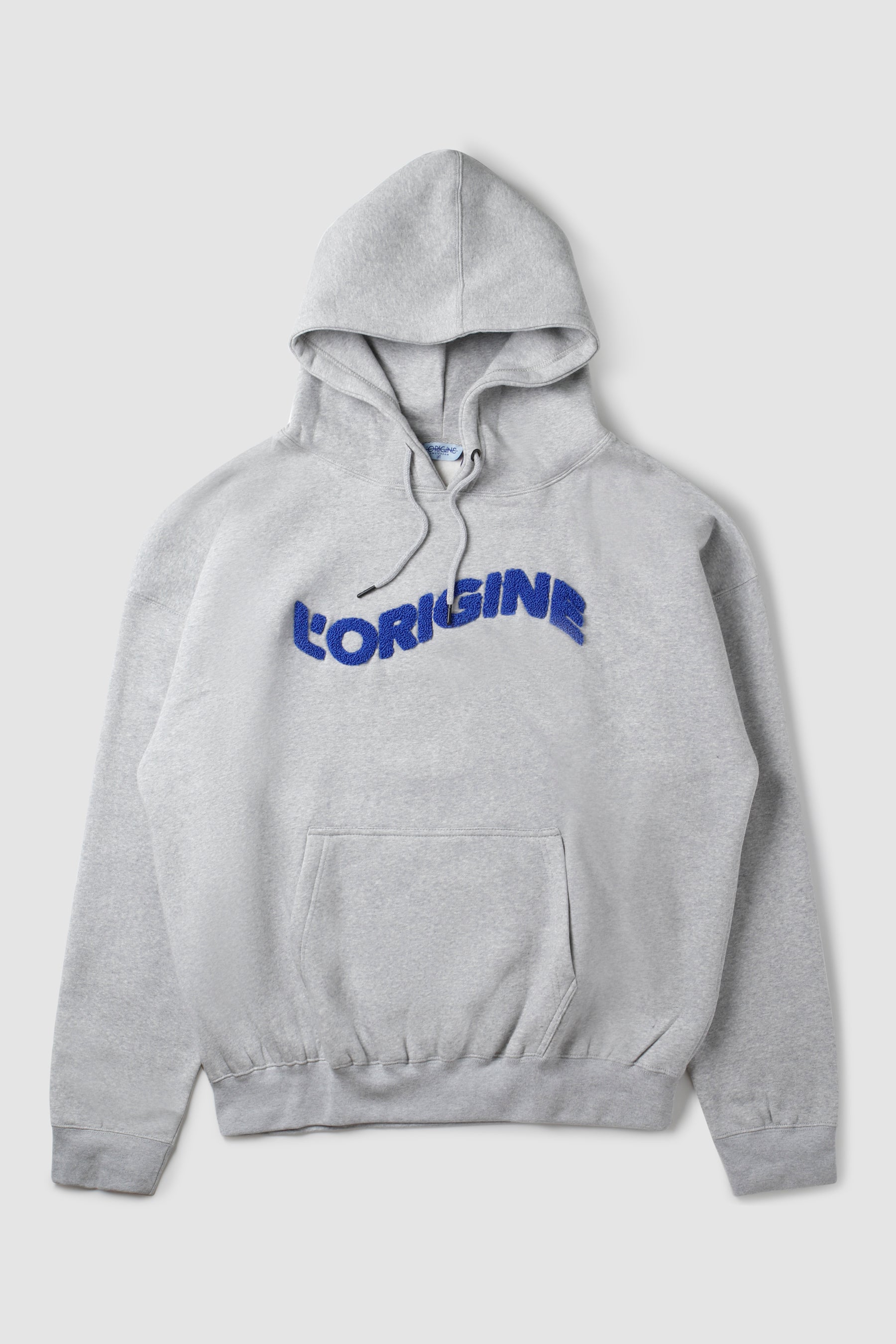 Grey hoodie outlet with white strings