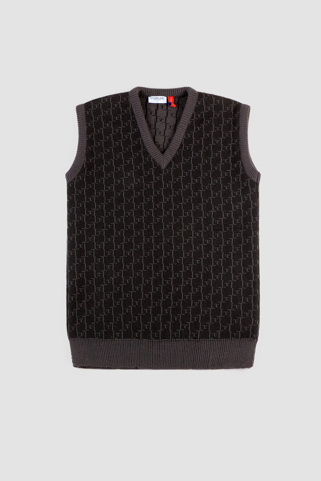 Randy Vest L'upio Diamond Jacquard Black